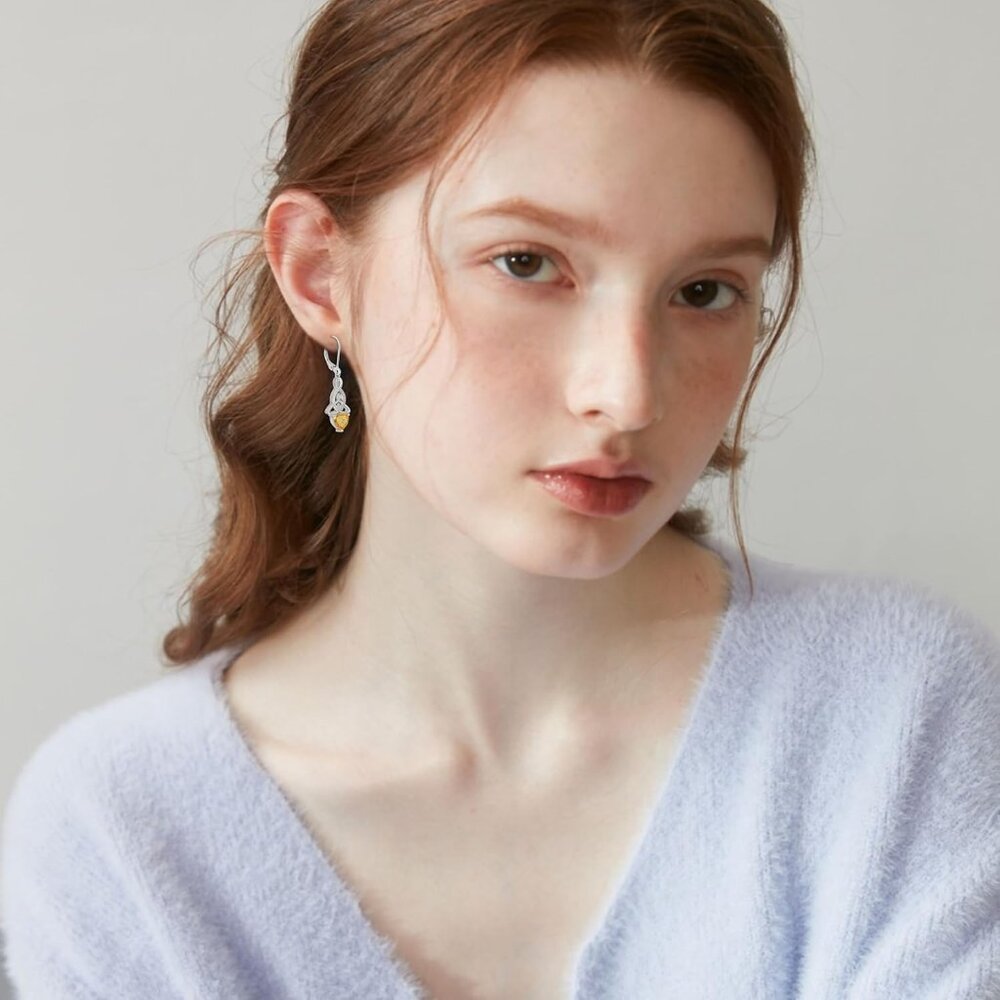 Infinity Celtic Knot Dangle Earrings Sterling Sil… - image 2